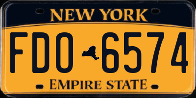 NY license plate FDO6574