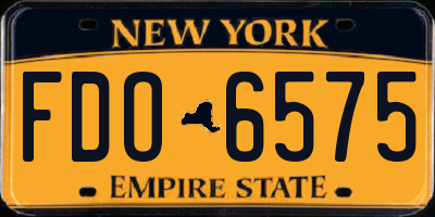 NY license plate FDO6575