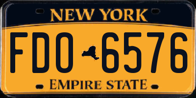 NY license plate FDO6576
