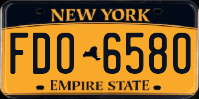 NY license plate FDO6580