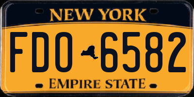 NY license plate FDO6582