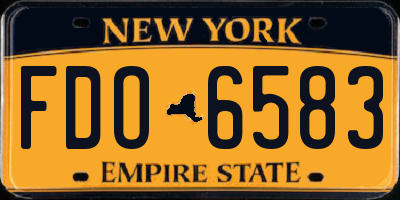 NY license plate FDO6583