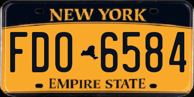 NY license plate FDO6584