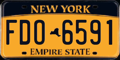 NY license plate FDO6591