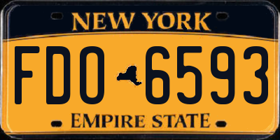 NY license plate FDO6593