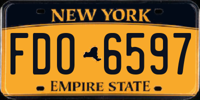 NY license plate FDO6597