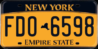 NY license plate FDO6598
