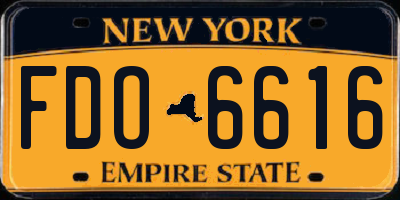 NY license plate FDO6616