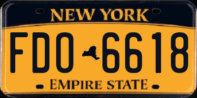 NY license plate FDO6618