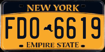NY license plate FDO6619