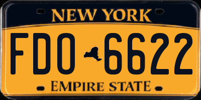 NY license plate FDO6622