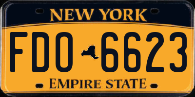 NY license plate FDO6623
