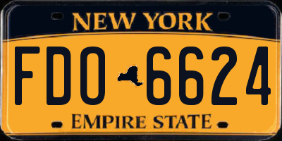 NY license plate FDO6624