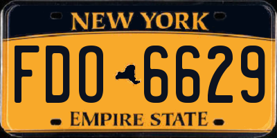 NY license plate FDO6629