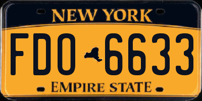 NY license plate FDO6633