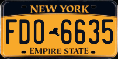 NY license plate FDO6635