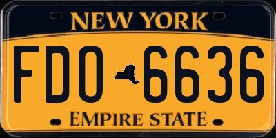 NY license plate FDO6636