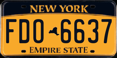 NY license plate FDO6637