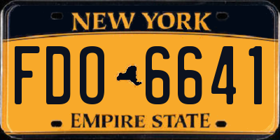 NY license plate FDO6641