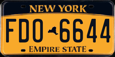 NY license plate FDO6644