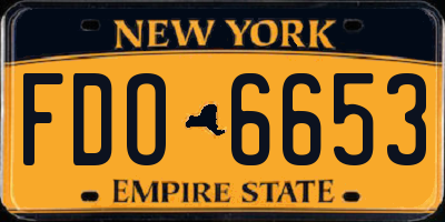 NY license plate FDO6653