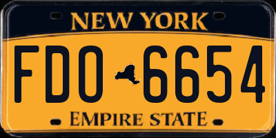 NY license plate FDO6654