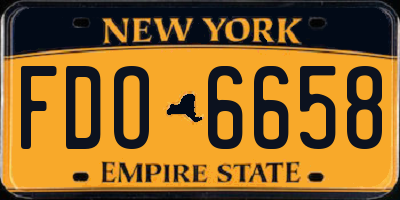 NY license plate FDO6658