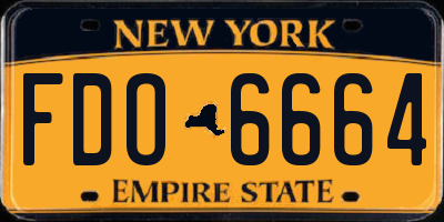 NY license plate FDO6664