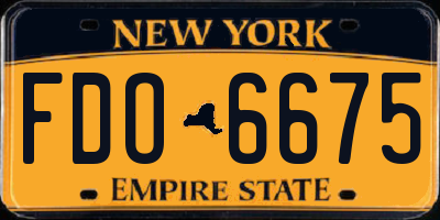 NY license plate FDO6675