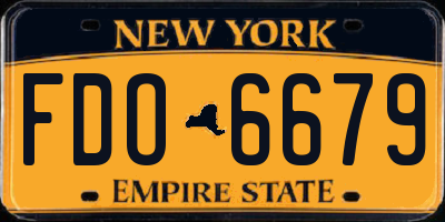 NY license plate FDO6679