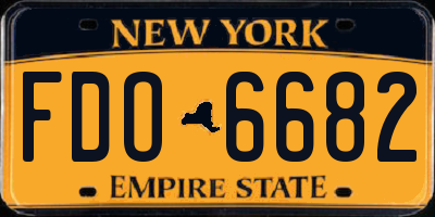 NY license plate FDO6682