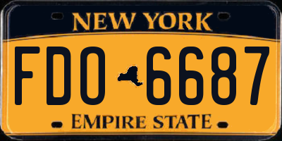 NY license plate FDO6687