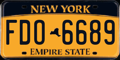 NY license plate FDO6689