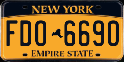 NY license plate FDO6690