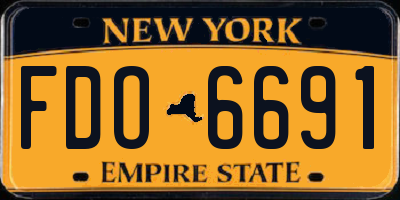 NY license plate FDO6691