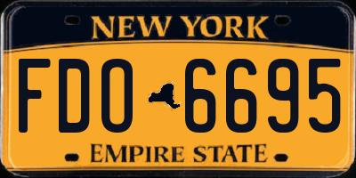 NY license plate FDO6695