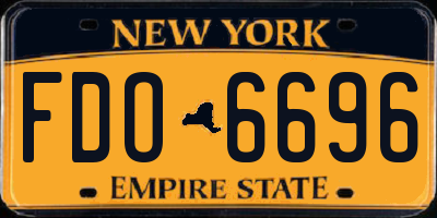 NY license plate FDO6696