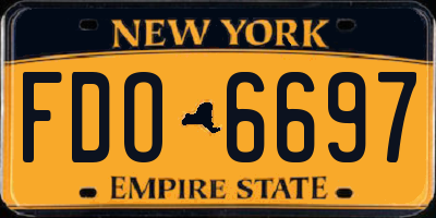 NY license plate FDO6697