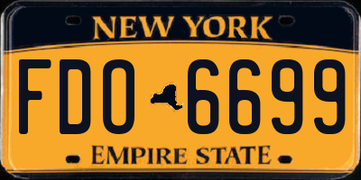 NY license plate FDO6699