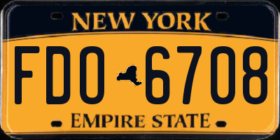 NY license plate FDO6708