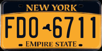 NY license plate FDO6711