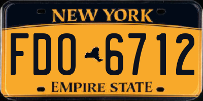 NY license plate FDO6712