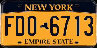 NY license plate FDO6713