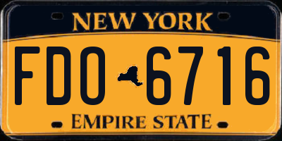 NY license plate FDO6716