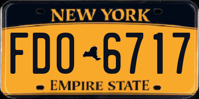 NY license plate FDO6717