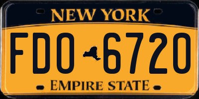 NY license plate FDO6720