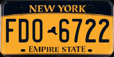 NY license plate FDO6722