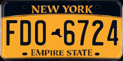 NY license plate FDO6724