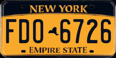 NY license plate FDO6726