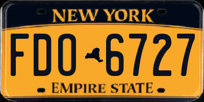 NY license plate FDO6727